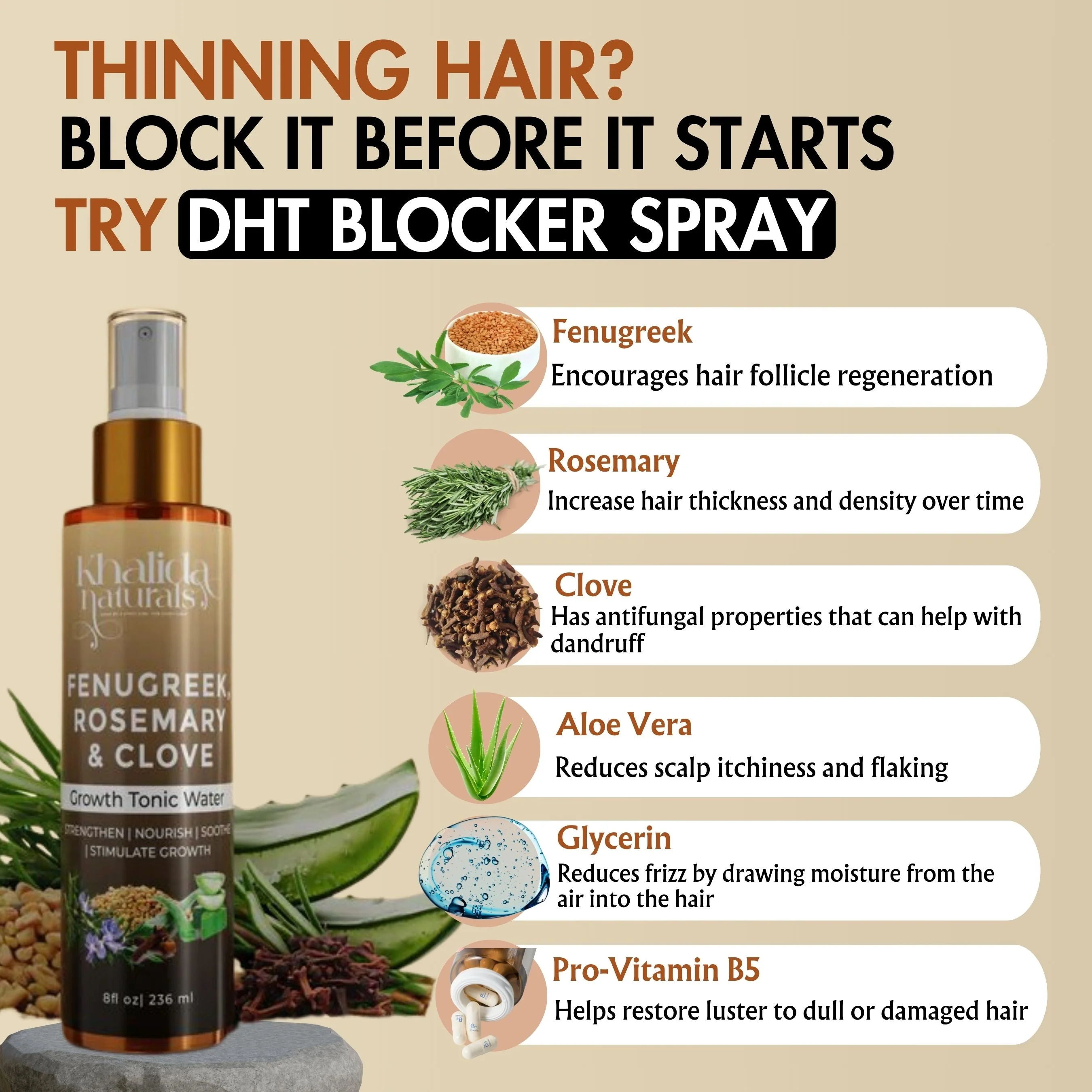 Fenugreek, Rosemary & Clove Growth Tonic - Image 3